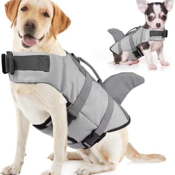 NEW Dog Life Jacket, Ripstop Pet Safety Floatation Life Vest with Rescue Handle